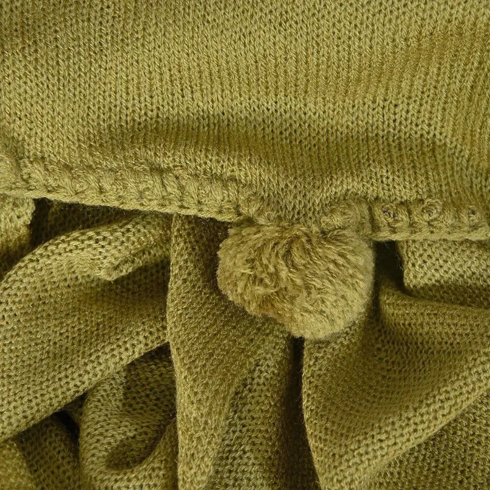 Pom Pom Scarf Sage